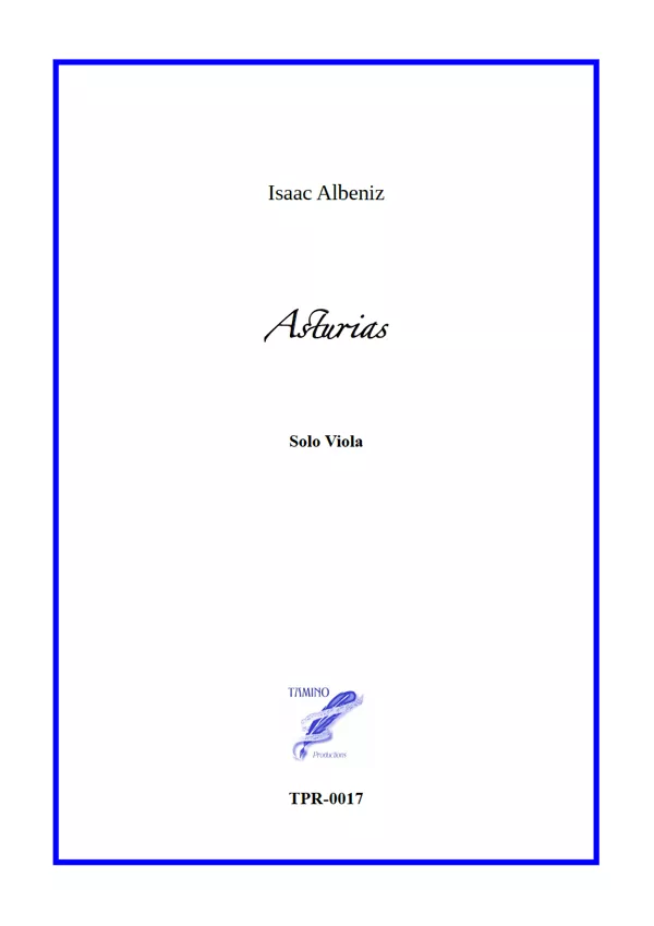 Asturias from Spanish Suite for Solo Viola (Albeniz)