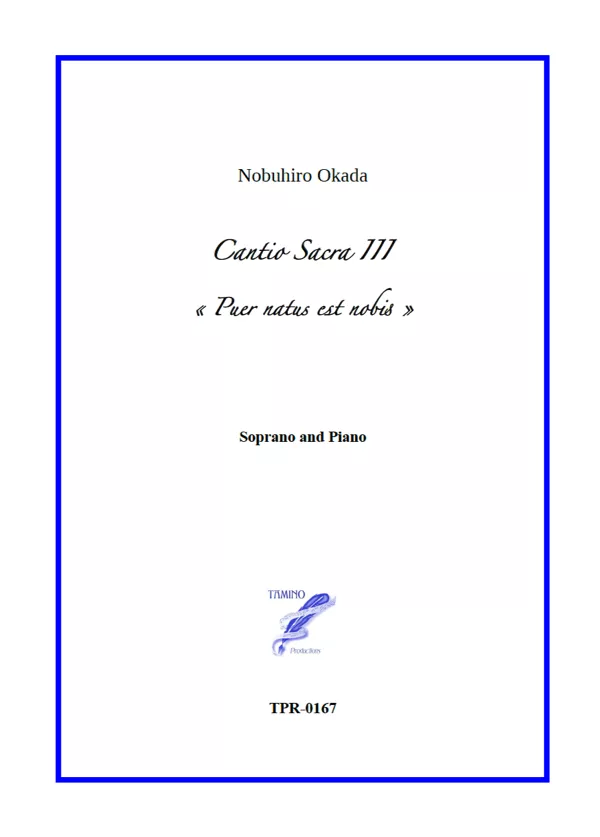 Cantio Sacra III for Soprano and Piano (Okada)