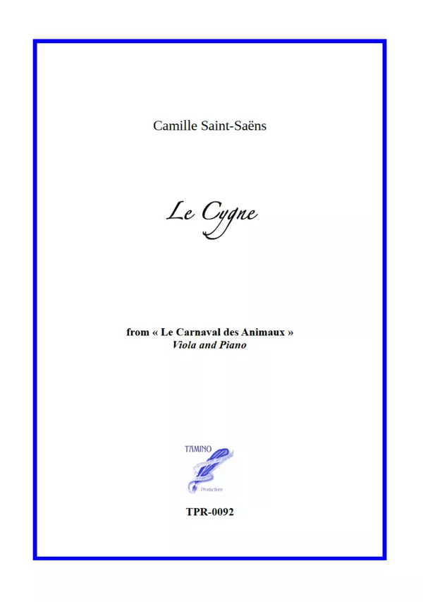 The Swan (Le Cygne) for Viola and Piano (Camille Saint-Saëns)